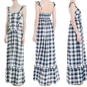 Max Studio NWT Navy Plaid Dress Medium